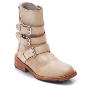 Free People SUNBELT SANTA FE MOTO BOOT IN BONE